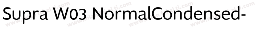 Supra W03 NormalCondensed字体转换